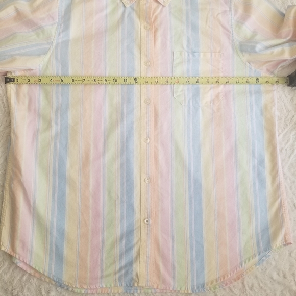 L.L. Bean Plus Size Pastel Stripe Oxford Buttondown Shirt 2X - Picture 11 of 16
